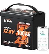 LiTime 12V 100Ah Bluetooth リン酸鉄リチウムイオン LiTime 12V 100Ah リン酸鉄リチウムイオンバッテリー｜小型